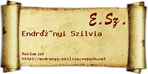 Endrényi Szilvia névjegykártya