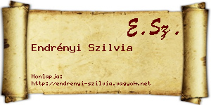 Endrényi Szilvia névjegykártya
